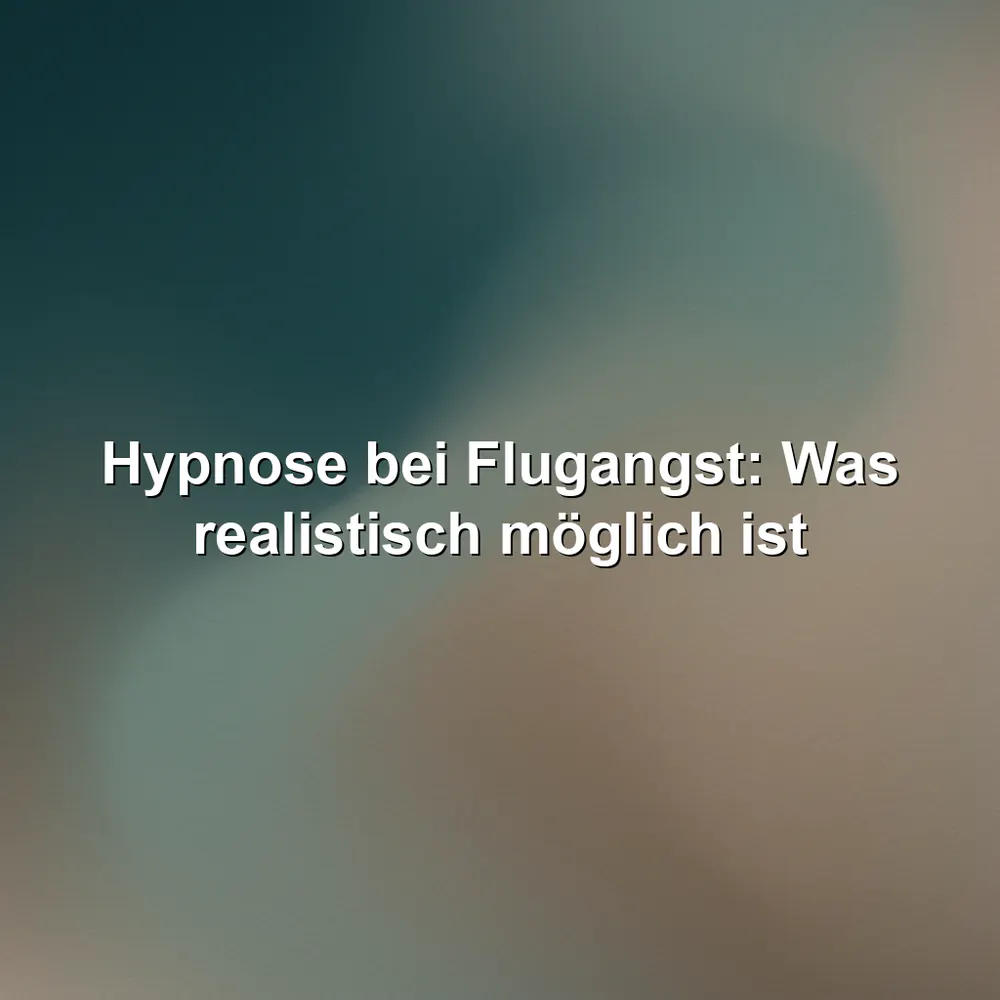 Hypnose bei Flugangst: Was realistisch möglich ist