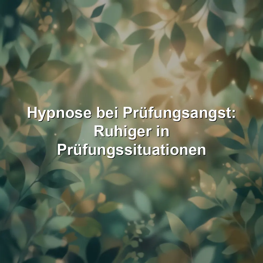 Hypnose bei Prüfungsangst: Ruhiger in Prüfungssituationen