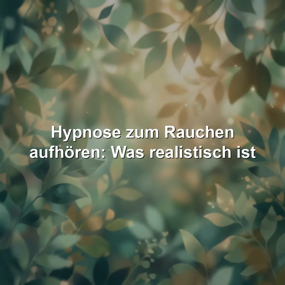 Hypnose zum Rauchen aufhören: Was realistisch ist