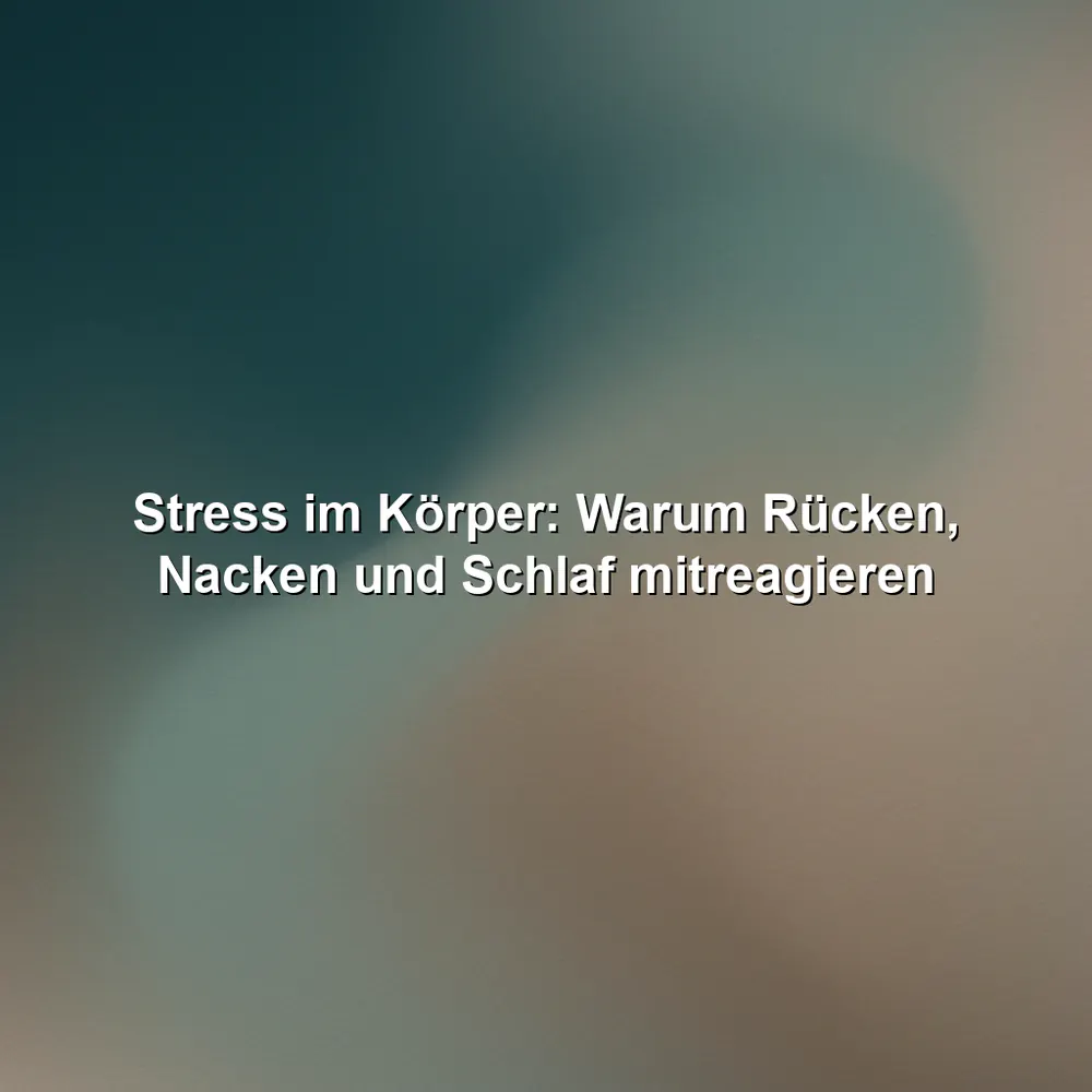 Stress im Körper: Warum Rücken, Nacken und Schlaf mitreagieren