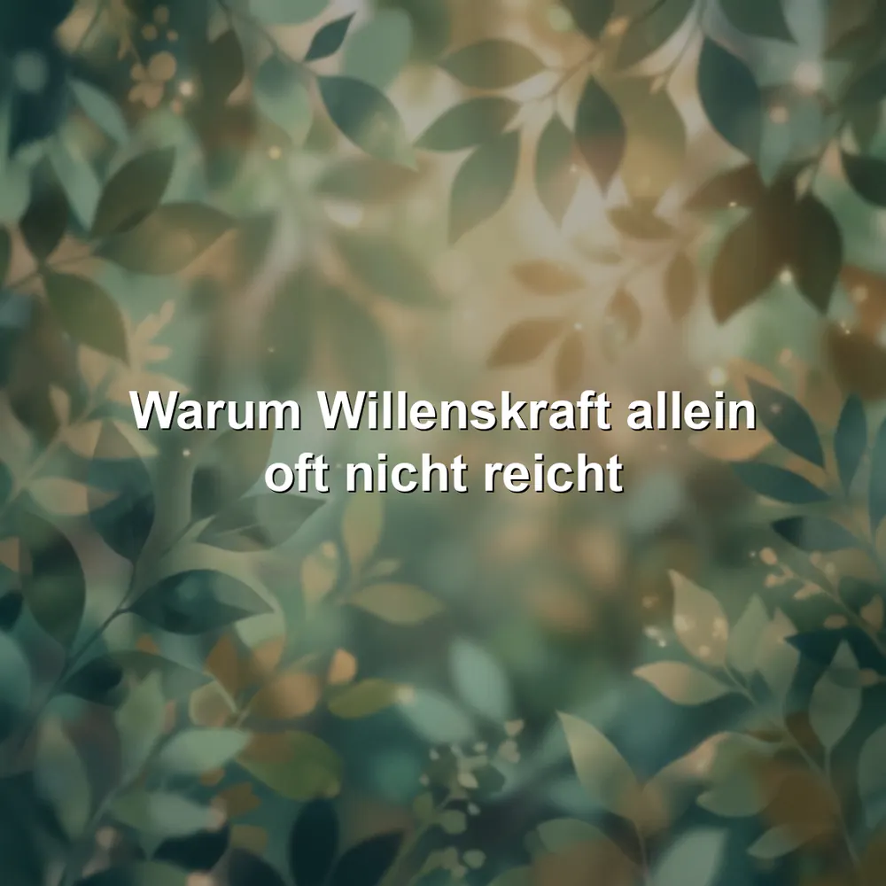 Warum Willenskraft allein oft nicht reicht