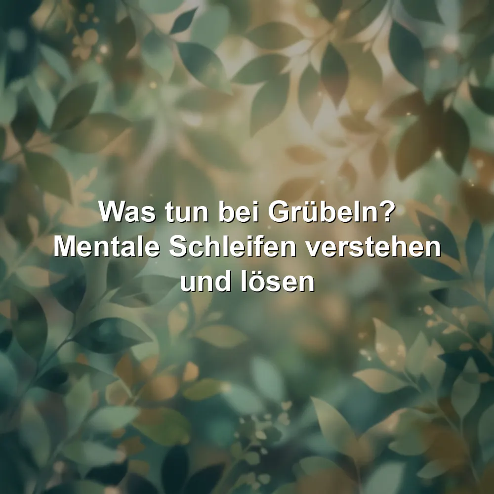 Was tun bei Grübeln? Mentale Schleifen verstehen und lösen